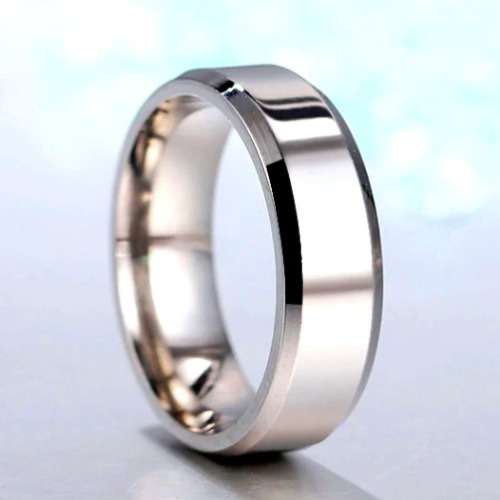READY TO SEND: Mens Stainless Steel Wedding Band Ring