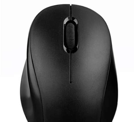USB Wireless Ergonomic Optical Mouse - Full size, Curved