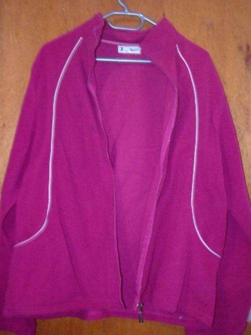 Size XXL - Ladies Fleese Zip Jacket - Dark Pink (almost purple)