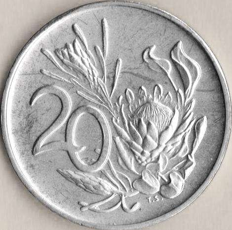 Set of 10 Coins: from 1974-1984 Old 20c Coin