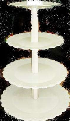 MUST SELL!! 4-tier Wedding Cake / Cupcake Cream Stand - AS NEW