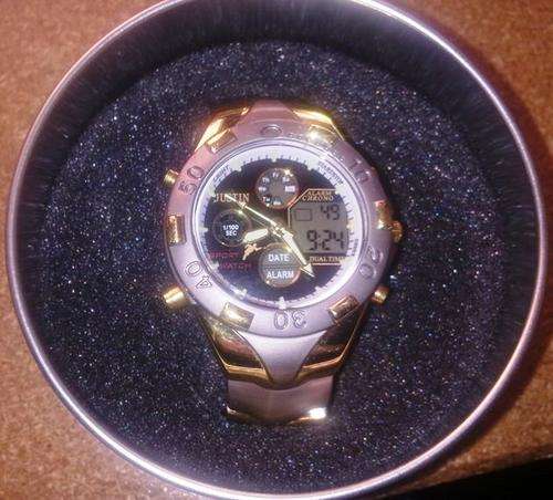 Mens Faux Chronograph Watch in gift tin