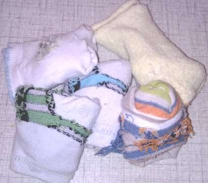 Baby Clothes: Five (5) pairs of socks - (0-3m)