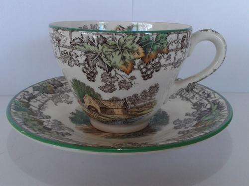 CUP and SAUCER Copeland Spode China Byron Views Series