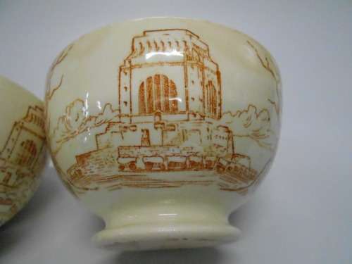 Antique Porcelain Bowl - Celebrating "Die Voorstrekkers" -  1838 - 1938