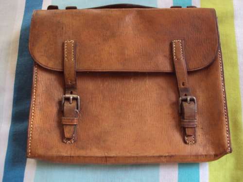 small leather satchel
