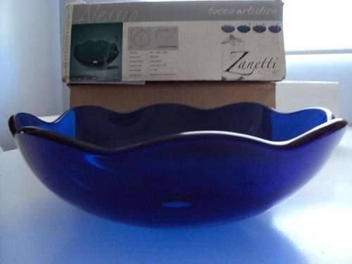 zanetti alessio tocco atistico glass basin -murano factory -Italy