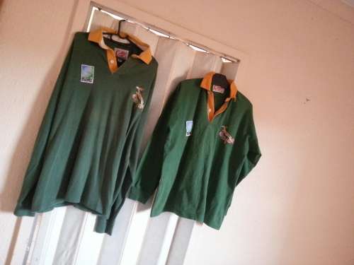 SPRINGBOK RUGBY WORLD CUP JERSEYS X2