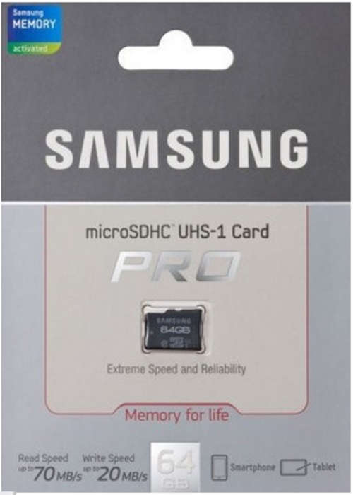 Samsung Pro Class 10 Micro SD Card 64GB