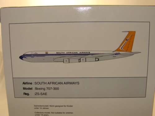 SAA South African Airways B707-300, ZS--SAE, "WINDHOEK', scale 1/400 by AVIATION 400