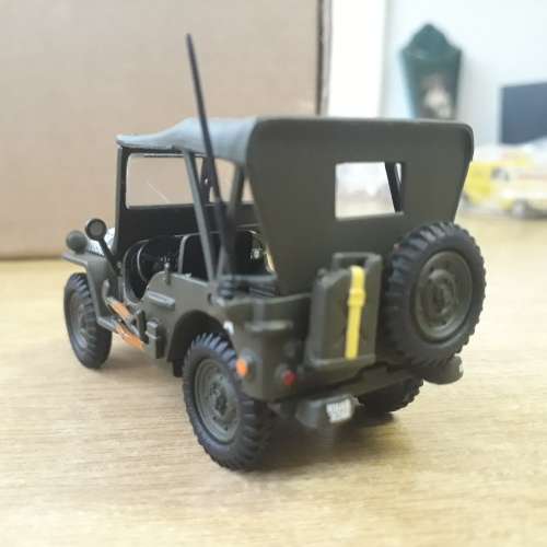 U.S. ARMY WILLIS JEEP, 1944, 101st. Airborne, 1/43, Die-cast, LOOSE- NO BOX