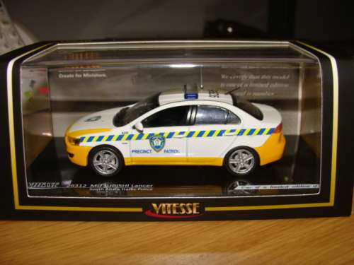 MITSUBISHI LANCER South African Traffic Police, by VITESSE, DIE-CAST, NEW IN BOX