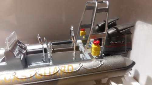 Land Rover 110, H M CoastGuard Boat & Trailer, Cararama, Junior Rescue, 1:43, Die Cast, New in Box