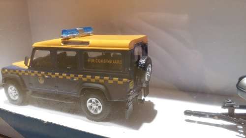 Land Rover 110, H M CoastGuard Boat & Trailer, Cararama, Junior Rescue, 1:43, Die Cast, New in Box