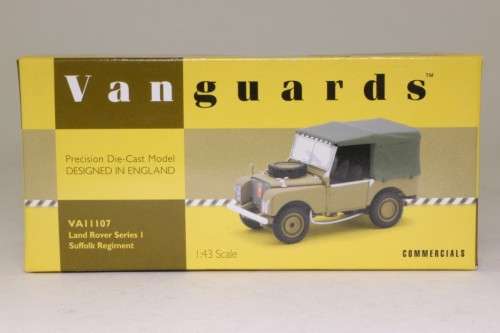 Land Rover Series 1 Suffolk Regiment VA11107,1:43, Die Cast, New in Box