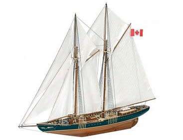 Latina 22453 Bluenose II Ship Model Kit, 22453, 1:75, tall schooners, New in box