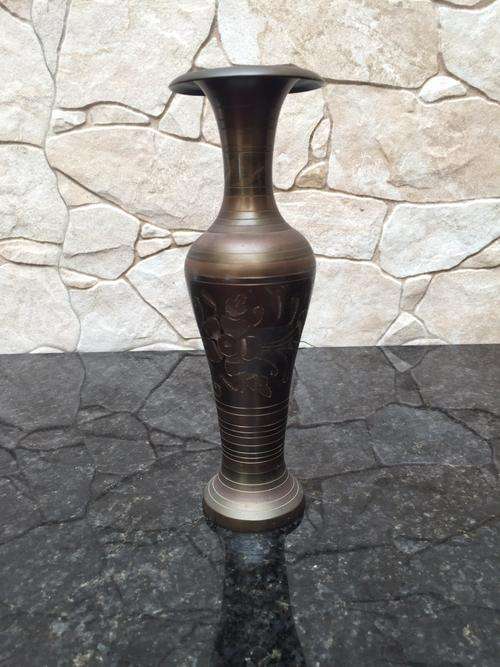 Pretty Engraved Bronze Vase