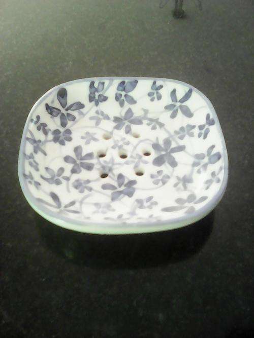 Pretty Blue & White Soap Dish