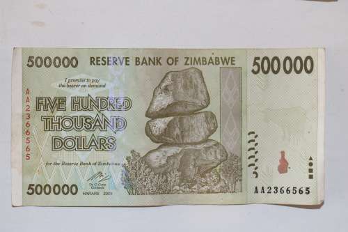 500,000 Dollars Zimbabwe