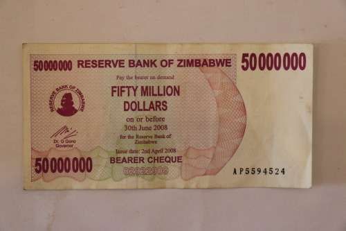 50 Million Dollars Zimbabwe