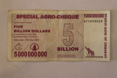 5 Billion Dollars Zimbabwe