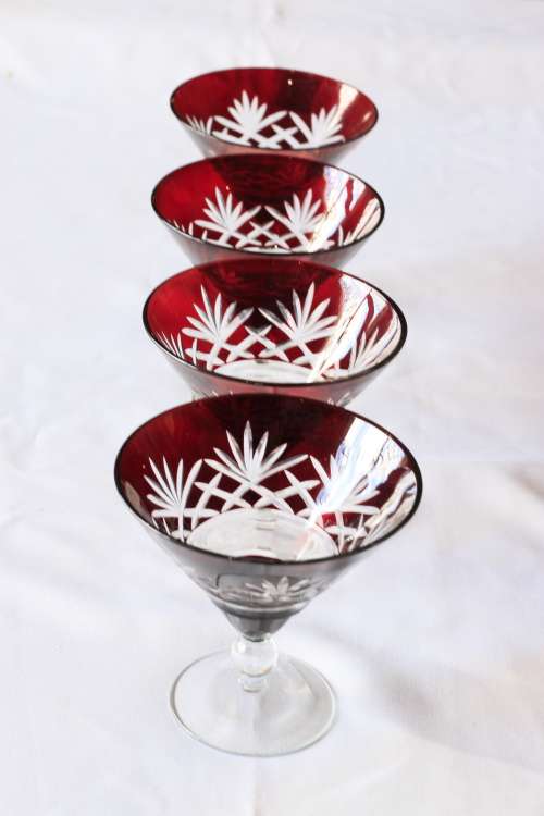Vintage Bohemian Martini Glasses