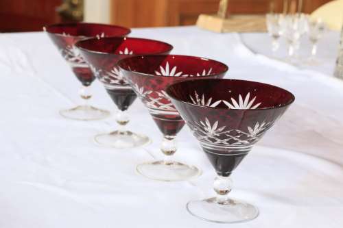 Vintage Bohemian Martini Glasses