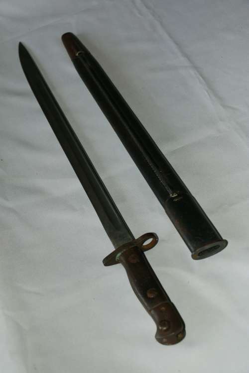 1907 British 303 WW1 Bayonet & Scabbard HORI