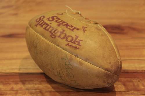 Super Springbok Signed Mini (Size 3) Rugby Ball - 1985 Crawshay's vs SA