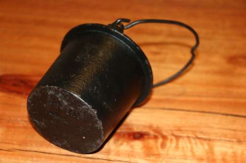 Antique Lead Melting Cast Iron Pot