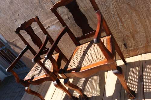 Stinkwood Ball and Claw Carver Chairs x 2