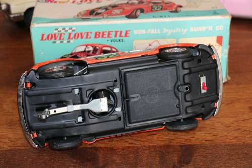 Vintage Tin Toy Love Love Beetle Mystery Bump 'n Go - Taiyo Made in Japan