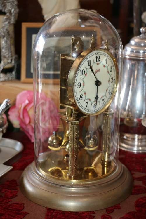 Beautiful Antique SCHATZ 400 day Anniversay Dome Clock