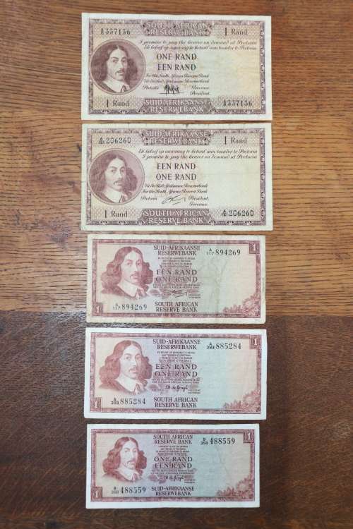 Beautiful South African Bank Notes 1 / One Rand Set