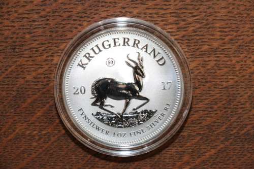 Beautiful 2017 1 Oz Fine Silver South Africa Krugerrand 1R in SA Mint Box