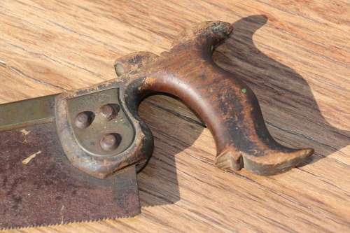 Vintage Joseph Peace & Co Cast Steel Back Saw