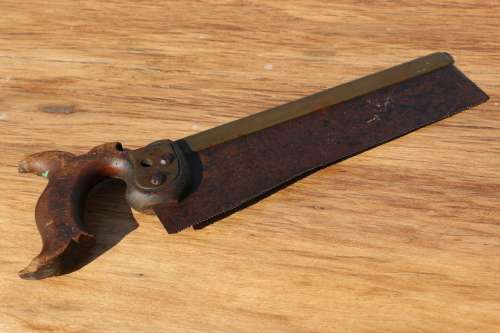 Vintage Joseph Peace & Co Cast Steel Back Saw
