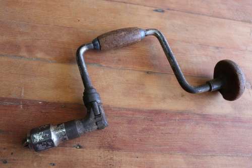 Vintage Carpenters Brace Hand Crank Drill
