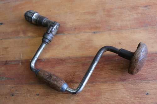 Vintage Carpenters Brace Hand Crank Drill