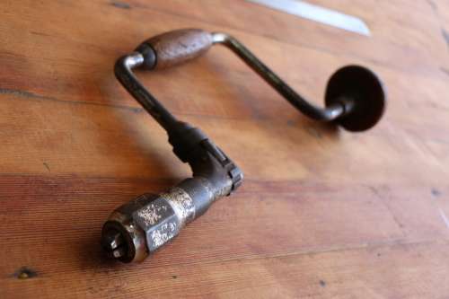 Vintage Carpenters Brace Hand Crank Drill