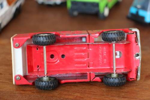 Made in HONG KONG Tin Plate Model Fire Engine Truck