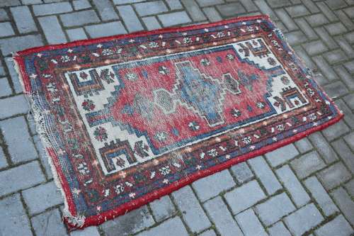 Beautiful Warn Persian Carpet 84 x 150 cm