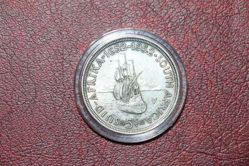 Beautiful 1952 Silver South Africa 5 Shillings / Crown (Encapsulated)