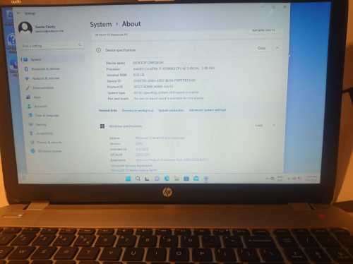 i7 HP ENVY - Beats Audio, Windows 11, 8 GB Ram, 128 GB SSD, Silver Notebook (15.6`)