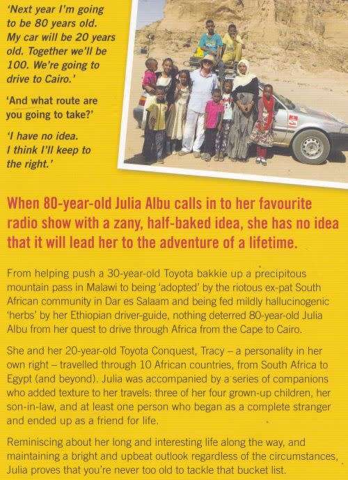 MY AFRICAN CONQUEST: CAPE TO CAIRO AT 80 by Julia Albu