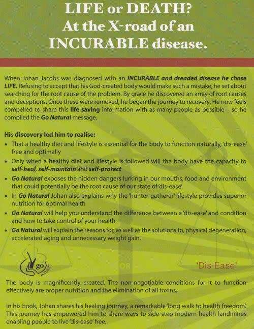 GO NATURAL: WISDOM FOR HEALTHY LIVING by Johan Jacobs