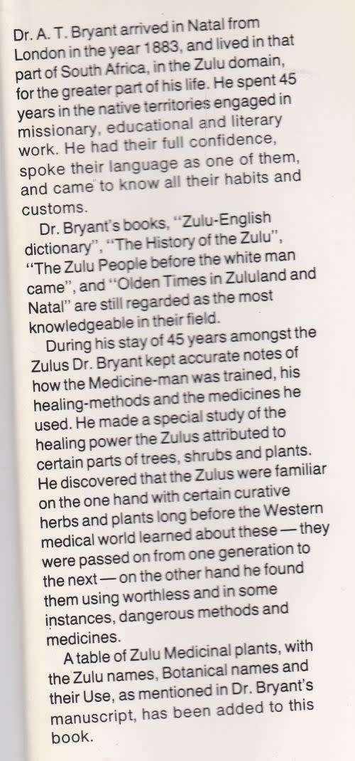ZULU MEDICINE AND MEDICINE-men by a t Bryant