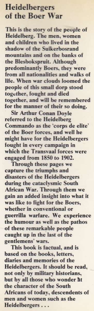 HEIDELBERGERS OF THE BOER WAR by Ian Uys