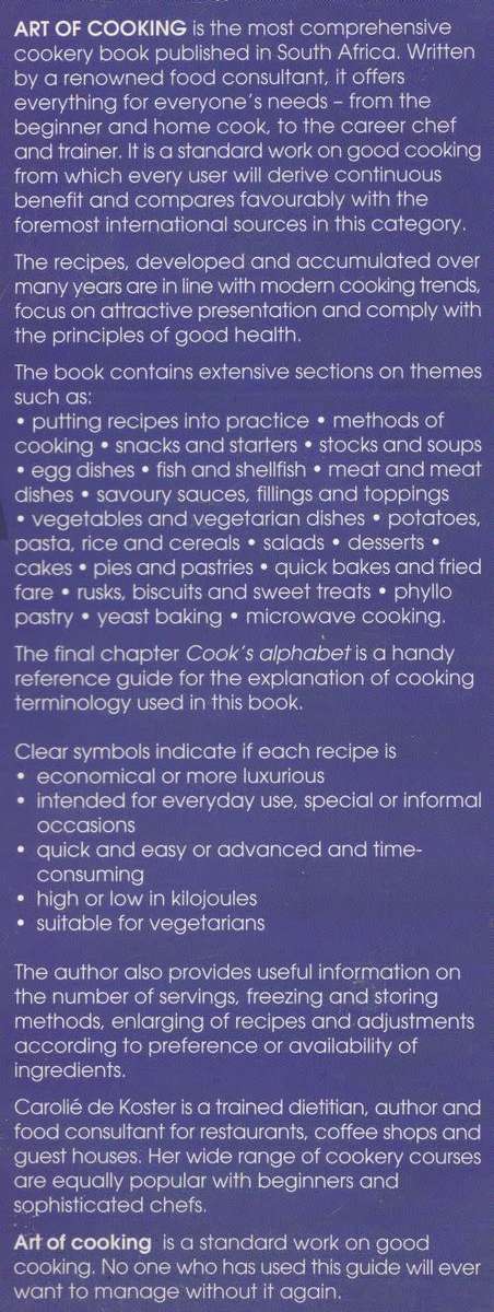ART OF COOKING: MORE THAN 1001 CHOICE RECIPES by Carolie de Koster (Vol.2)