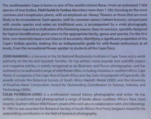 FIELD GUIDE TO FYNBOS by John Manning